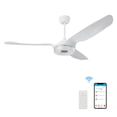 thumbnail image 1 of 60" White Ceiling Fan with Dimmable LED Light and 10 Speed DC Motor for Smart Home, 1 of 9