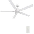 thumbnail image 1 of 60" White DC Indoor Ceiling Fan with Dimmable LED Light Kit and Remote Reverse Airflow 5-Blades, 1 of 10
