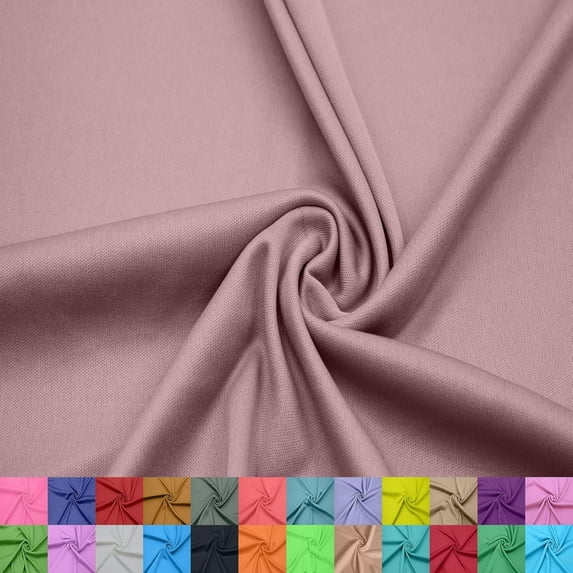 60" Wide 100% Polyester Interlock Lining –2-Way Stretch, Lightweight Knit Fabric by the Yard for Apparel, Maternity, Party Decorations, Drapery, Crafts & DIY.