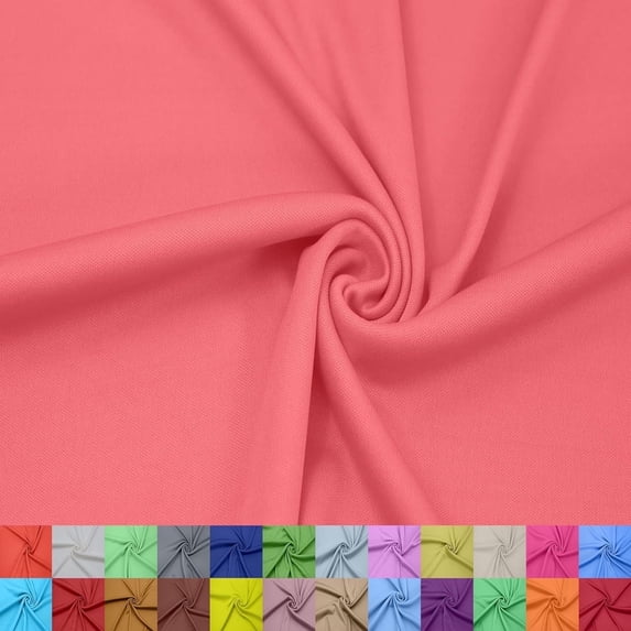 60" Wide 100% Polyester Interlock Lining –2-Way Stretch, Lightweight Knit Fabric by the Yard for Apparel, Maternity, Party Decorations, Drapery, Crafts & DIY.