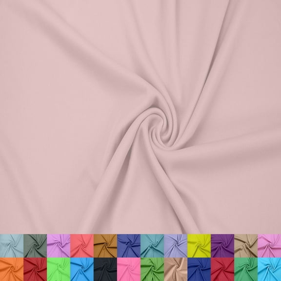 60" Wide 100% Polyester Interlock Lining –2-Way Stretch, Lightweight Knit Fabric by the Yard for Apparel, Maternity, Party Decorations, Drapery, Crafts & DIY.