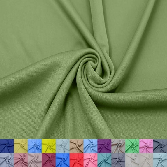 60" Wide 100% Polyester Interlock Lining –2-Way Stretch, Lightweight Knit Fabric by the Yard for Apparel, Maternity, Party Decorations, Drapery, Crafts & DIY.