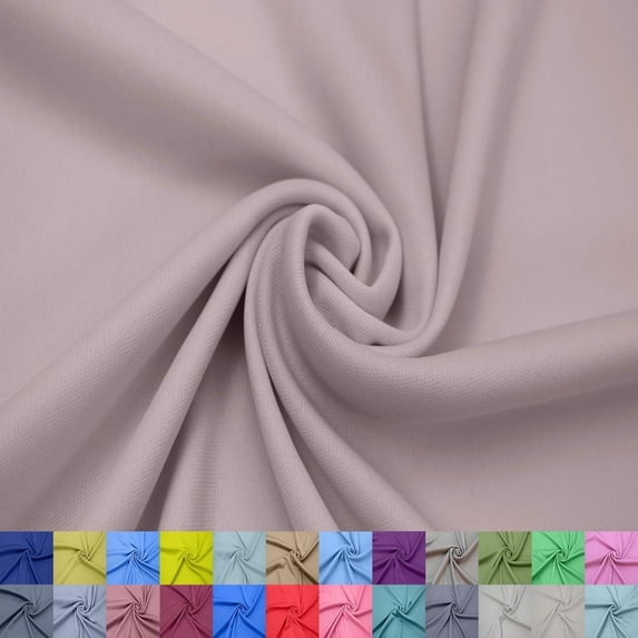 60" Wide 100% Polyester Interlock Lining –2-Way Stretch, Lightweight Knit Fabric by the Yard for Apparel, Maternity, Party Decorations, Drapery, Crafts & DIY.