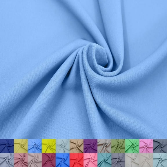 60" Wide 100% Polyester Interlock Lining – Lightweight Knit Fabric by the Yard for Apparel, Clothing, Draperies, School Projects, Party Decorations, and DIY Projects