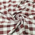thumbnail image 1 of 60" Wide Checkered Gingham Buffalo Check Polyester Poplin Fabric - Burgundy & White - 50 Yards, 1 of 1