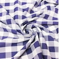 thumbnail image 1 of 60" Wide Checkered Gingham Buffalo Check Polyester Poplin Fabric - Royal & White - 25 Yards, 1 of 1