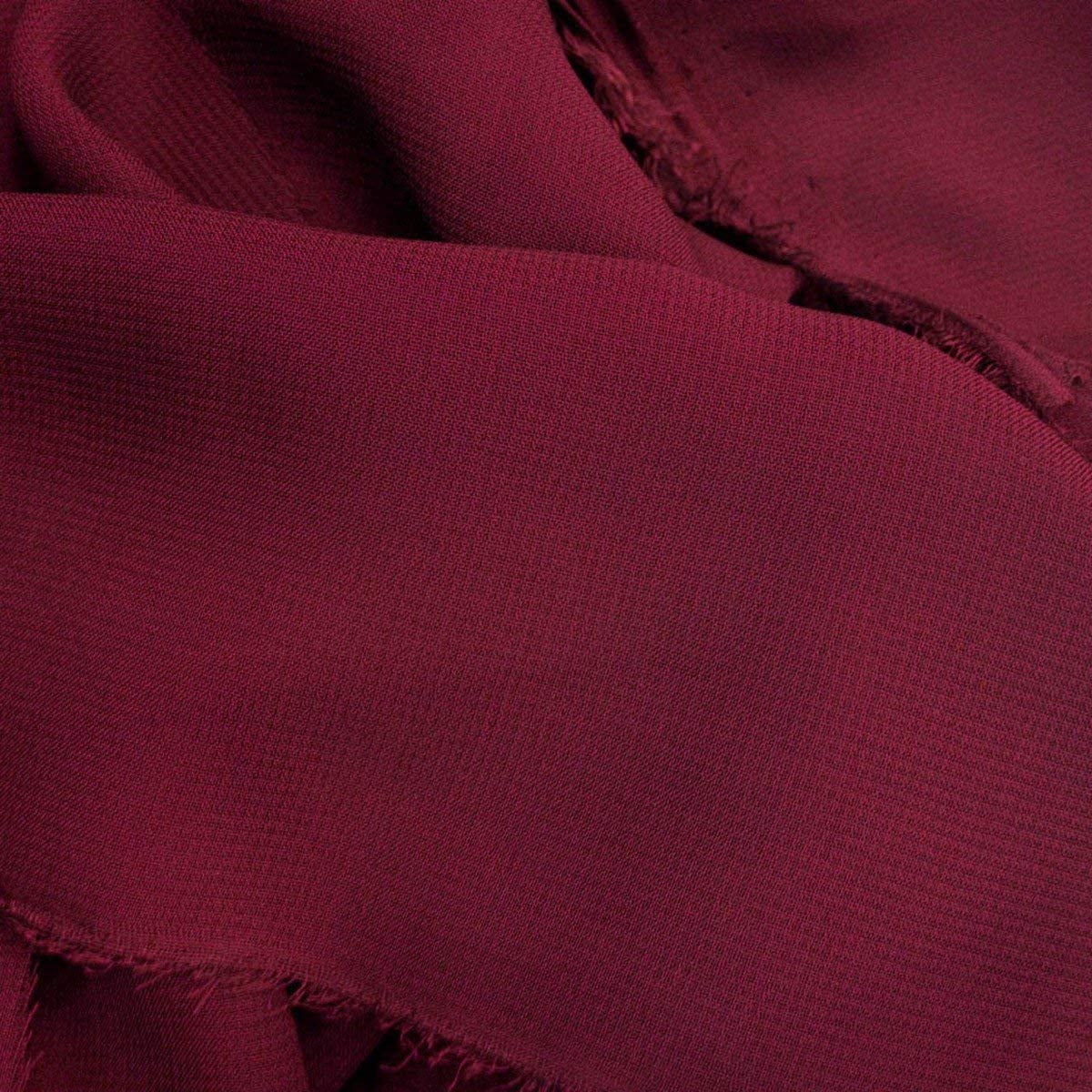 60" Wide Chiffon Fabric 100% Polyester - Perfect for Wedding Dresses, Elegant Gowns, DIY Decoration, Drapery - Burgundy, 5 Yards