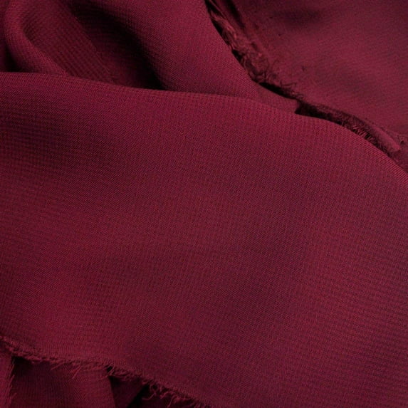60" Wide Chiffon Fabric 100% Polyester - Perfect for Wedding Dresses, Elegant Gowns, DIY Decoration, Drapery - Burgundy, 50 Yards