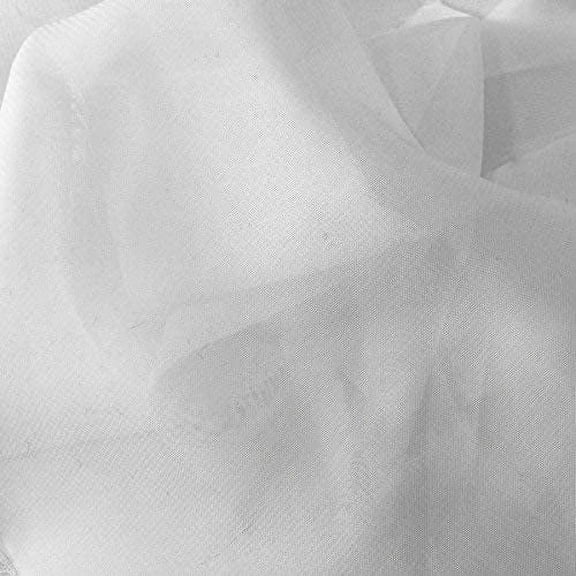 60" Wide Chiffon Fabric 100% Polyester - Perfect for Wedding Dresses, Elegant Gowns, DIY Decoration, Drapery - White, 50 Yards