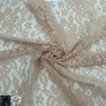 thumbnail image 1 of 60" Wide Nylon Spandex Floral Lace Fabric by the Yard – (87 GSM) 4-Way Stretch, Anti-Wrinkle & Breathable Fabric for Lingerie, Draperies, Wedding Gowns & DIY-Tan, 1 of 4