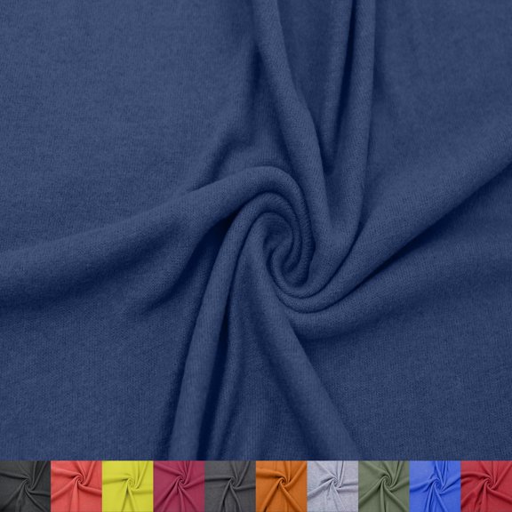60" Wide Poly Rayon Spandex Hacci Brushed Knit Fabric by The Yard - 200GSM, Medium Weight - Soft & Breathable, 4-Way Stretch - Draperies, Apparel & DIY Projects- Navy