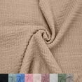 thumbnail image 1 of 60" Wide-Polyester Spandex-Crinkled Della Textured Stretch Fabric by The Yard-for Apparel, Accessories, Headbands, Drapery, Decorations, and DIY Projects, Tan, 1 of 4