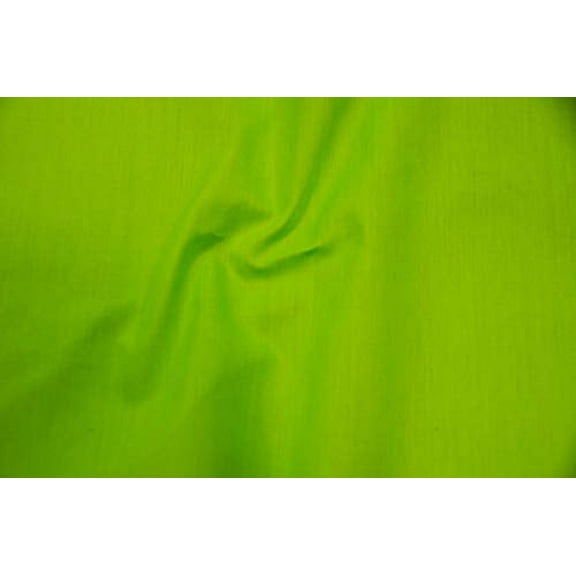 60" Wide Premium Cotton Blend Broadcloth Fabric by The Yard (Lime Green)