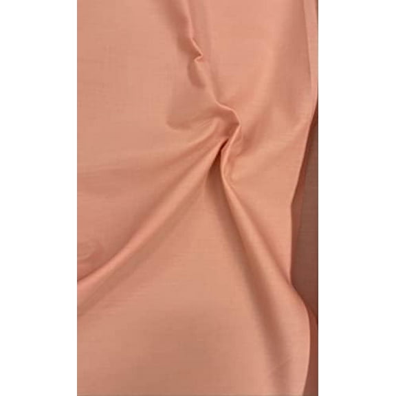 60" Wide Premium Cotton Blend Broadcloth Fabric by The Yard (Peach)