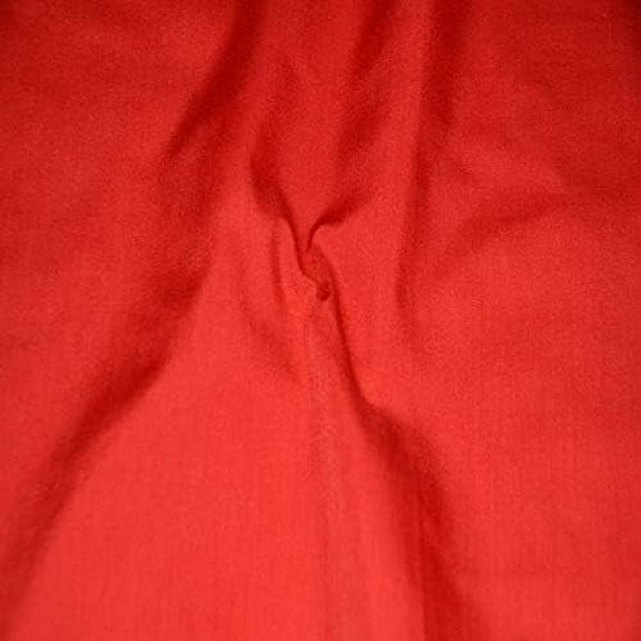 60" Wide Premium Cotton Blend Broadcloth Fabric by The Yard (Red)