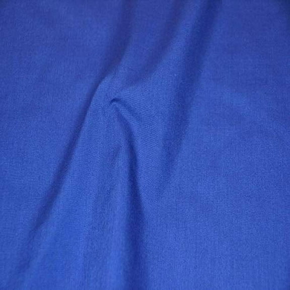 60" Wide Premium Cotton Blend Broadcloth Fabric by The Yard (Royal Blue)