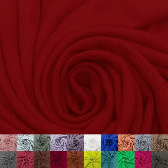 60" Wide Rayon Modal Spandex Jersey Knit Fabric by the Yard (225 GSM) - Medium Weight, 4-Way Stretch, Breathable - for T-Shirts, Leggings, Apparel & DIY Crafts- Red