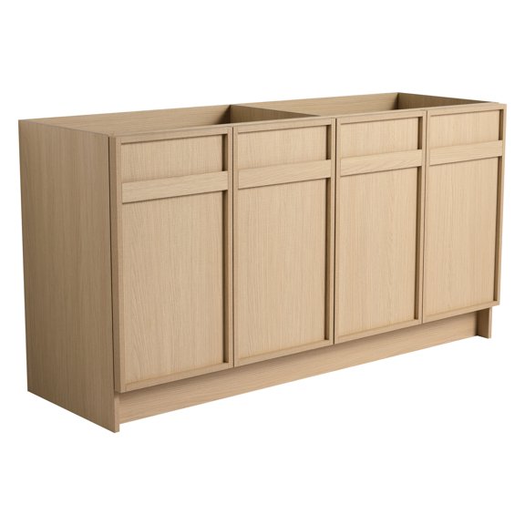 60" Width, Contemporary Aesthetic - Soft-Close Doors, Smooth Opening - Bathroom Setup - Enhance Bathroom Experience