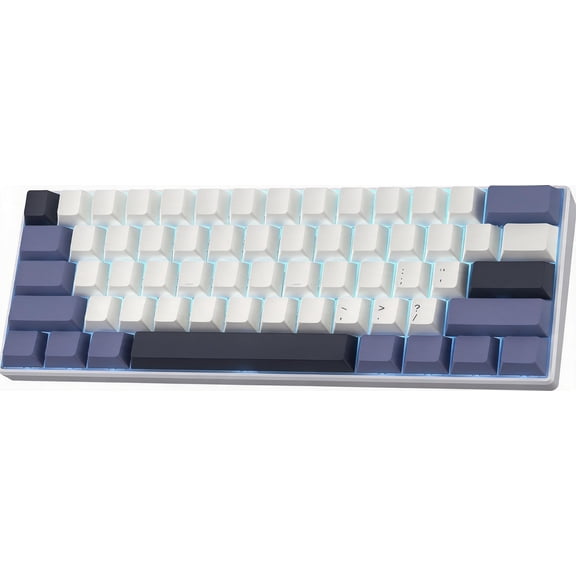 60% Wireless Mechanical Keyboard with Triple Mode BT5.0/2.4G/USB-C, PBT Keycaps, Hot Swappable Switches, Linear Creamy Switch, Sage Blue