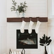 60" Wood Mantel Shelf Rectangle Mantel Fireplace Floating Living Room Mantel Shelf, Brown