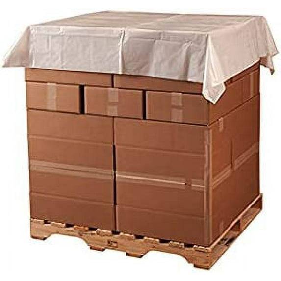 60 X 60" 2 Mil White Plastic Pallet Top Sheeting Covers (175 Bags) - Laddawn 4972