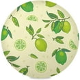 thumbnail image 1 of 60"X 60" Fruit Lemon Tress Pattern Elastic Fitted Edged Round Tablecloth Fade Resistant Anti-Shrink Table Cloth Washable Table Cover for Banquet Home Indoor or Outdoor, 1 of 7