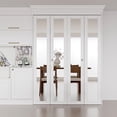 thumbnail image 1 of 60" X 80" 1-Lite Double Bifold Doors Mirror Solid Manufactured Wood Prefinished Bi-fold Door with hardware kit, 1 of 8