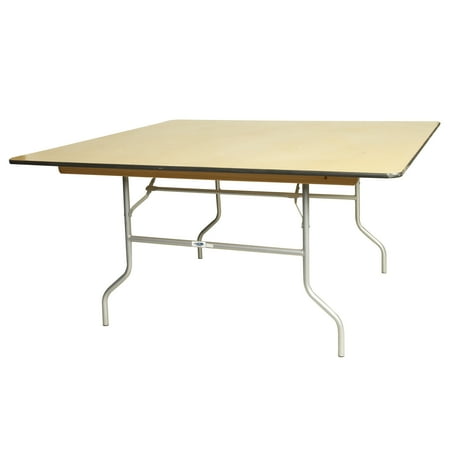 60"X60" WFT Series Birch Wood Square Table - Rubber Edge
