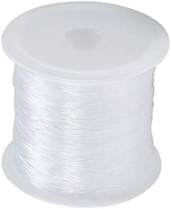  60 Yards White Stretchy Magic 0.5mm Cord Thread Clear