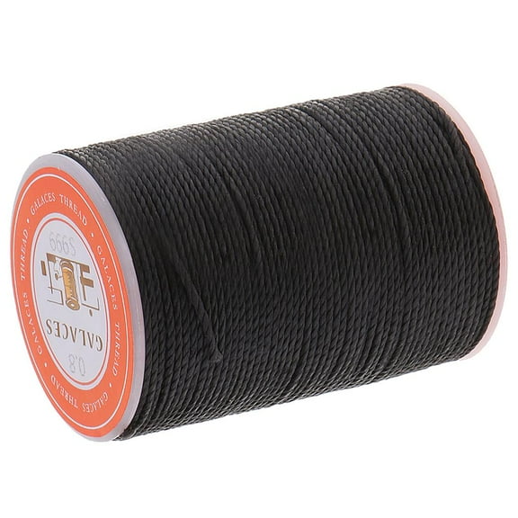 60 Yards Leather Sewing ed Thread-Practical Long Stitching Thread for Leather Craft DIY/Bookbinding/ Shoe Repairing/Leather Projects Black