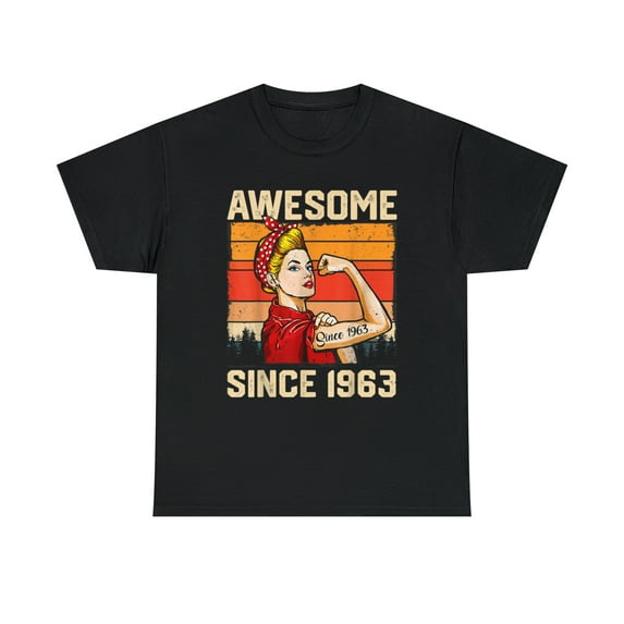 60 Year Old Awesome Since 1963 60th Birthday Gifts Women T-Shirt