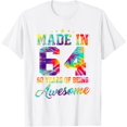 thumbnail image 1 of 60 Year Old Gift Women Girls Born in 1964 60th Birthday T-ShirtMen and women, White T-shirt, size: Extra large, 1 of 4