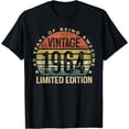 thumbnail image 1 of 60 Year Old Gifts Vintage 1964 Limited Edition 60th Birthday T-ShirtMen and women, Black T-shirt, size: Extra large, 1 of 4