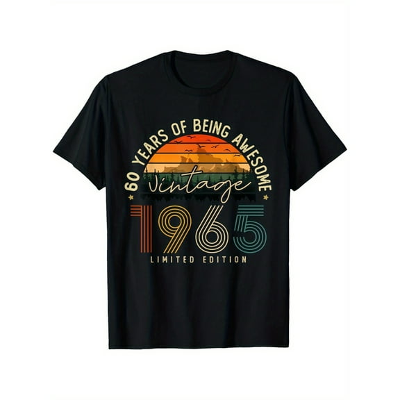 60 Year Old Gifts Vintage 1965 Limited Edition 60th Birthday T-Shirt, Gift for Men Women Dad Mom Friends OWN