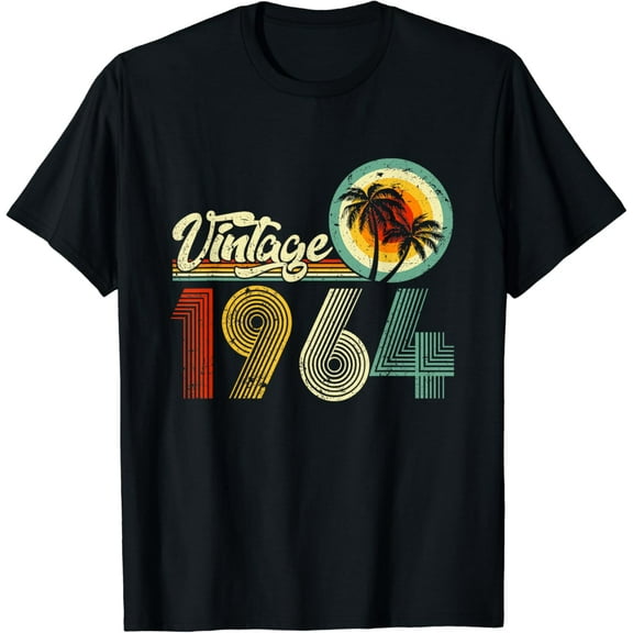 60 Years Old Gifts Vintage Born In 1964 Retro 60th Birthday T-Shirt