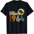 thumbnail image 1 of 60 Years Old Gifts Vintage Born In 1964 Retro 60th Birthday T-Shirt, 1 of 3