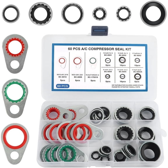 60 count AC O Ring Kit Automotive & AC Seal Kit