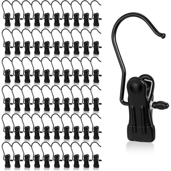 60 count Boot Hangers for Closet, Heavy Duty Laundry  Hooks Clips Clothes Hangers Clip for Wardrobe Travel Pants Jeans Socks Handbag