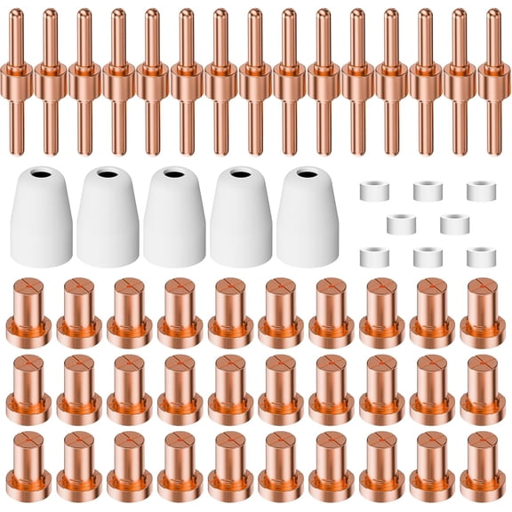 60 count PT31 Plasma Consumables, High-Quality Nozzles, Electrodes & Tips for CUT-40, CUT-50, CT-312Plasma Cutters, Precision Fit Plasma PT-31 JG-40 -40