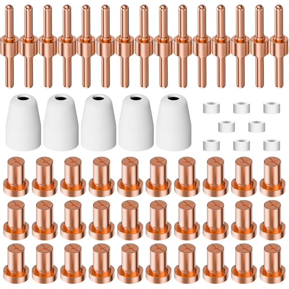 60 count PT31 Plasma Consumables, High-Quality Performance Nozzles, Electrodes & Tips for CUT-40, CUT-50, CT-312Plasma Cutters, Precision Fit Plasma PT-31 JG-40 -40