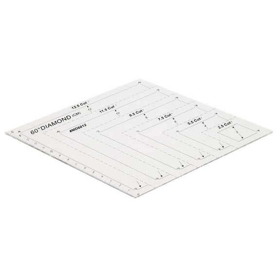 60 degree Diamond Rhombus Template Quilting Sewing Ruler Patchwork Craft