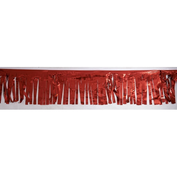 60 foot Red Metallic Fringe Pennant