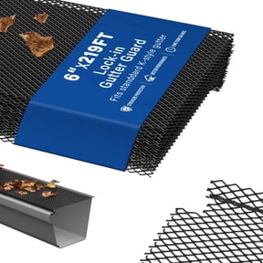 219 ft Gutter Guard 73 Pack, 6 Inch Black Coated Steel Micro Mesh Leaf Guards, Snap-In Installation Fits 4/5/6 Inch K-Style Gutters, Easy DIY Rain Gutter Screen Covers to Block Leaves & Debris