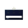 thumbnail image 1 of 60 in. 5-Drawer Single Bathroom Vanity, Blue, 1 of 1