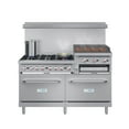 thumbnail image 1 of 60 in. 6 Burner Commercial Natural Gas Range with 24 in. Griddle and Broiler (KM-CRGB60-NG), 1 of 12
