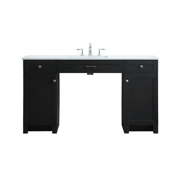 60 in. ADA Compliant Bathroom Vanity, Black