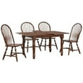 thumbnail image 1 of 60 in. Andrews Rectangular Extendable Dining Set, Chestnut Brown - 5 Piece, 1 of 1