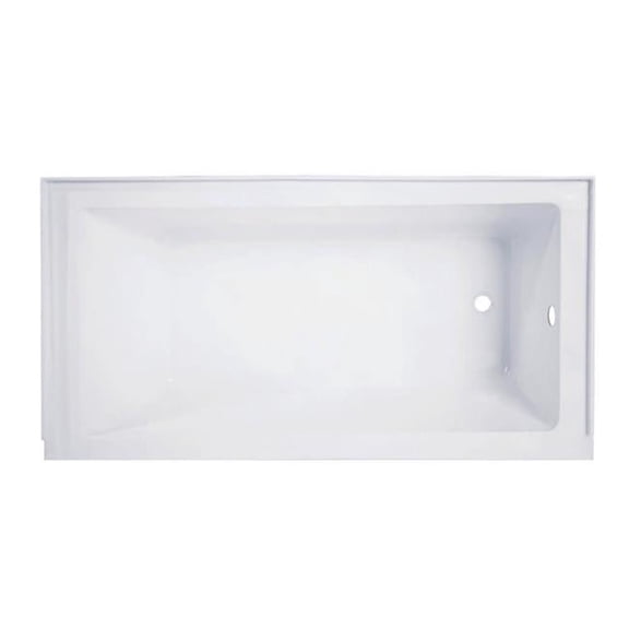 60 in. Aqua Eden Acrylic Drop-In Tub with Reversible Drain Hole - White