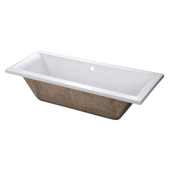 60 in. Aqua Eden Acrylic Drop-In Tub without Drain