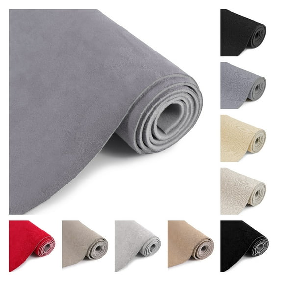 60 in Auto Suede Headliner Fabric Roof Liner Composite Sponge Foam Backing Fabric Upholstery Panel Repair Replacement Renovation, Gray